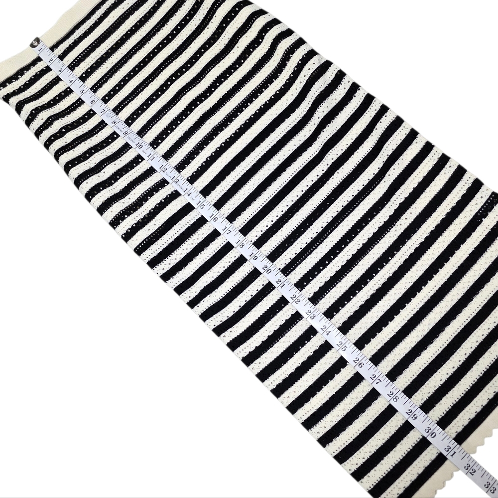 AMANDA UPRICHARD SEINE SKIRT BLACK CREAM STRIPE‎ S - Picture 7 of 12